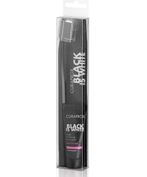 Alternative view of ชุดแปรงสีฟันพกพา CURAPROX Black is White Light Pack
