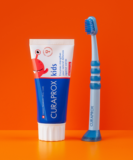 Alternative view of ยาสีฟันสำหรับเด็ก CURAPROX Kids strawberry, zero fluoride (60ml)