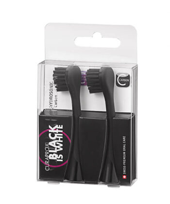 Hydrosonic Black is White Brush Head Refills - Carbon Duo